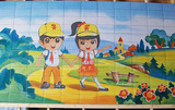 和平里第二小学文化建设（硬质壁画） 2013年